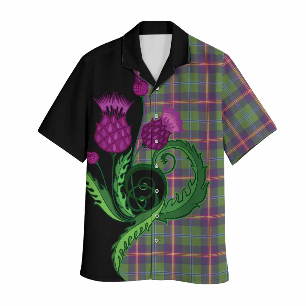 Young Tartan Hawaiian Shirt Traditional Scottish Thistle