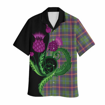 Young Tartan Hawaiian Shirt Traditional Scottish Thistle