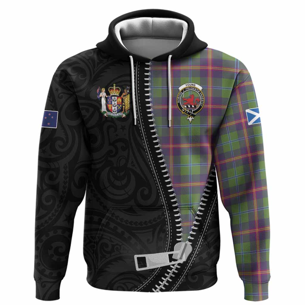 Young Tartan Hoodie New Zealand Pattern Unique Zipper Stylized