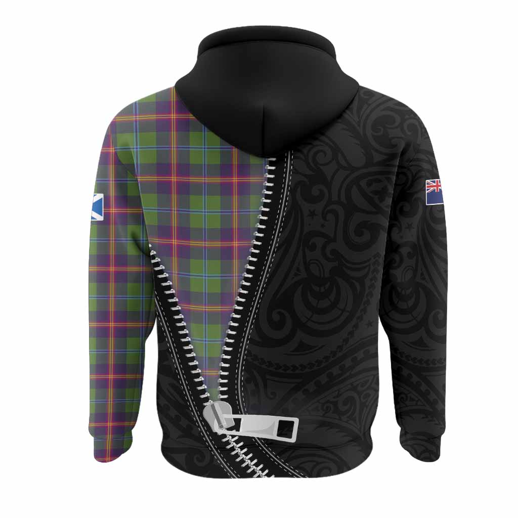 Young Tartan Hoodie New Zealand Pattern Unique Zipper Stylized