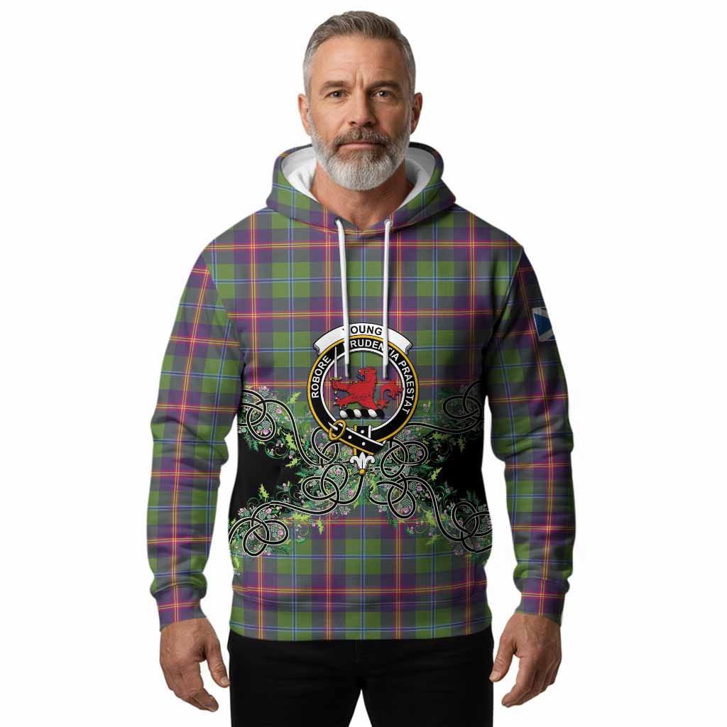 Young Tartan Hoodie Thistle Scottish Spirit