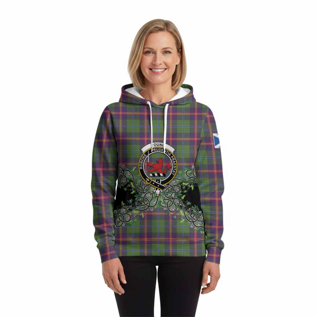 Young Tartan Hoodie Thistle Scottish Spirit
