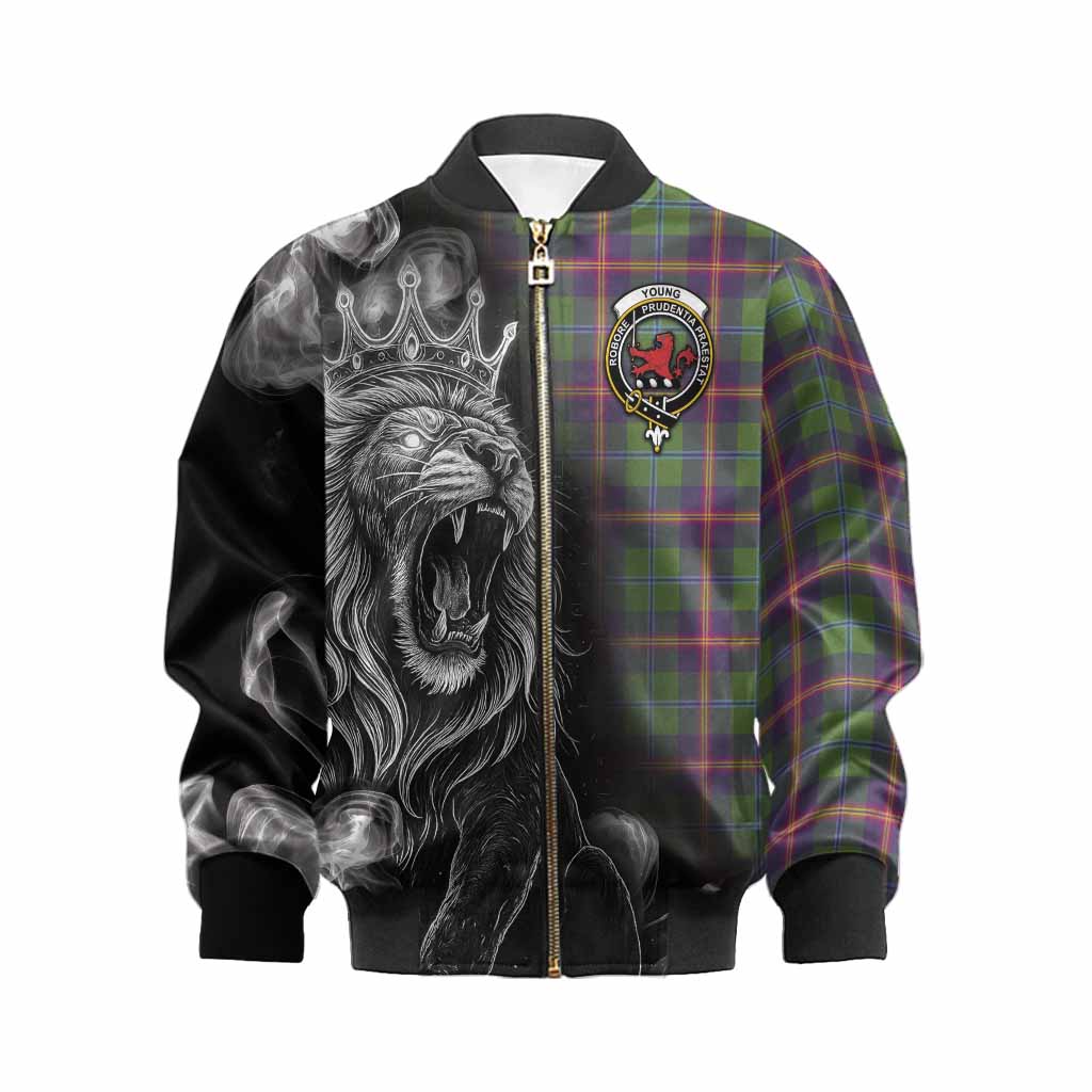 Young Tartan Kid Bomber Jacket Roaring Lion Heritage