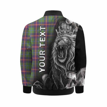 Young Tartan Kid Bomber Jacket Roaring Lion Heritage
