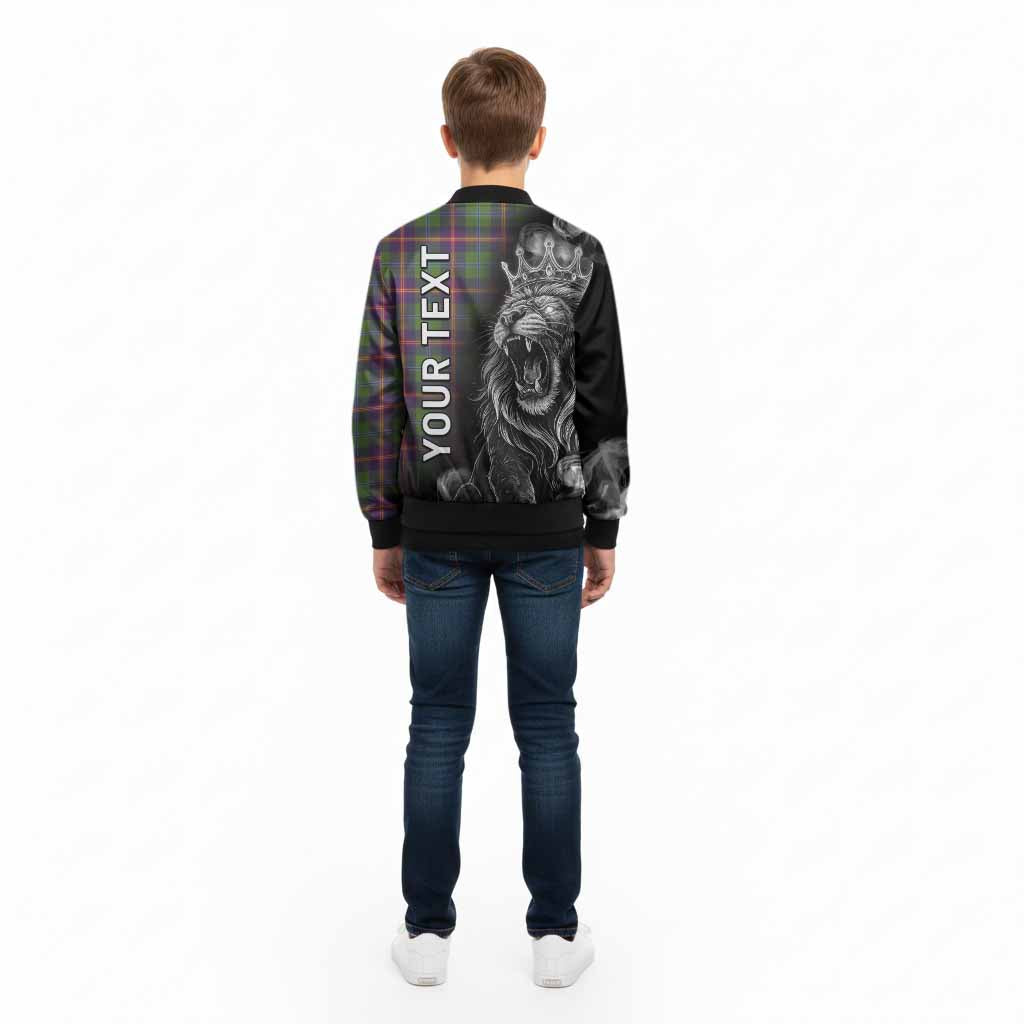 Young Tartan Kid Bomber Jacket Roaring Lion Heritage