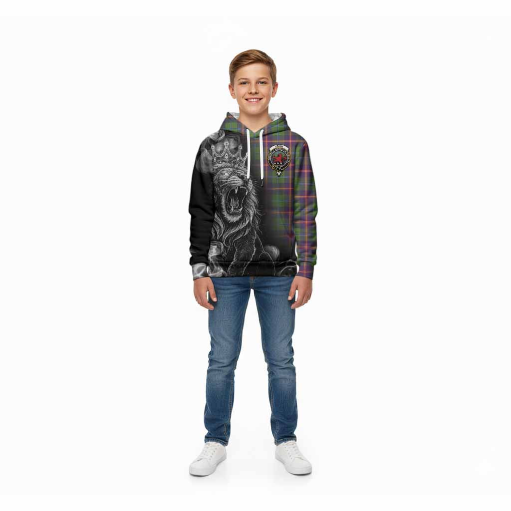 Young Tartan Kid Hoodie Roaring Lion Heritage