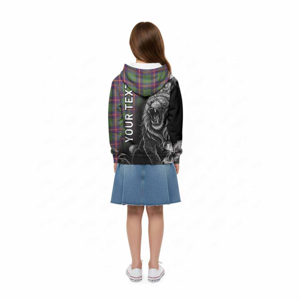Young Tartan Kid Hoodie Roaring Lion Heritage