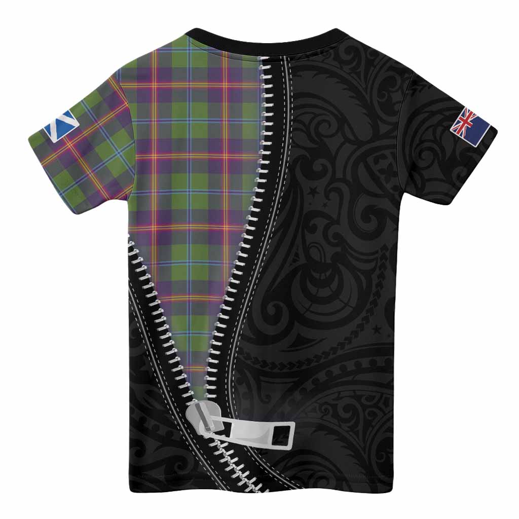Young Tartan Kid T-shirt New Zealand Pattern Unique Zipper Stylized
