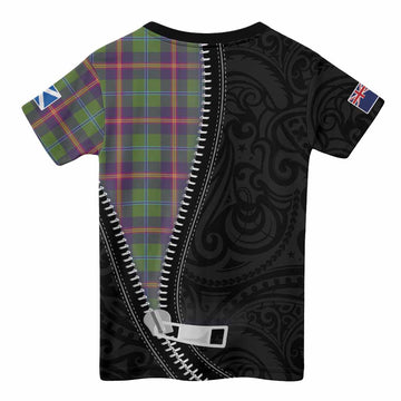 Young Tartan Kid T-shirt New Zealand Pattern Unique Zipper Stylized