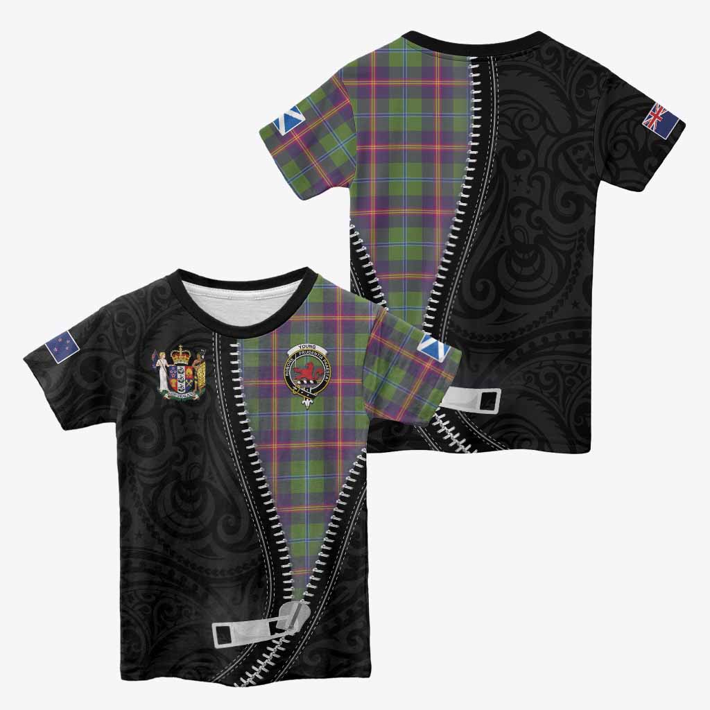 Young Tartan Kid T-shirt New Zealand Pattern Unique Zipper Stylized