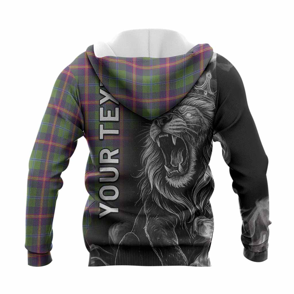 Young Tartan Knitted Hoodie Roaring Lion Heritage