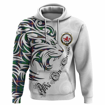 Young Tartan Lion Roar Hoodie Alba Gu Brath with Celtic Motifs