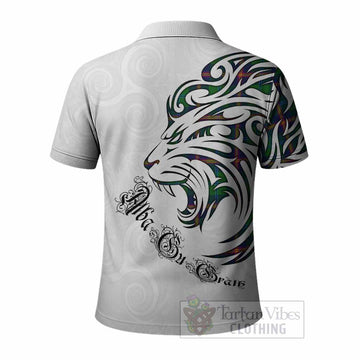 Young Tartan Lion Roar Polo Shirt Alba Gu Brath with Celtic Motifs