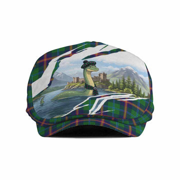Young Tartan Loch Ness Monster Scottish Heritage Art Flat Cap, Jeff Cap