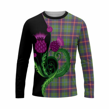 Young Tartan Long Sleeve T-Shirt Traditional Scottish Thistle