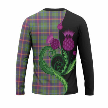 Young Tartan Long Sleeve T-Shirt Traditional Scottish Thistle