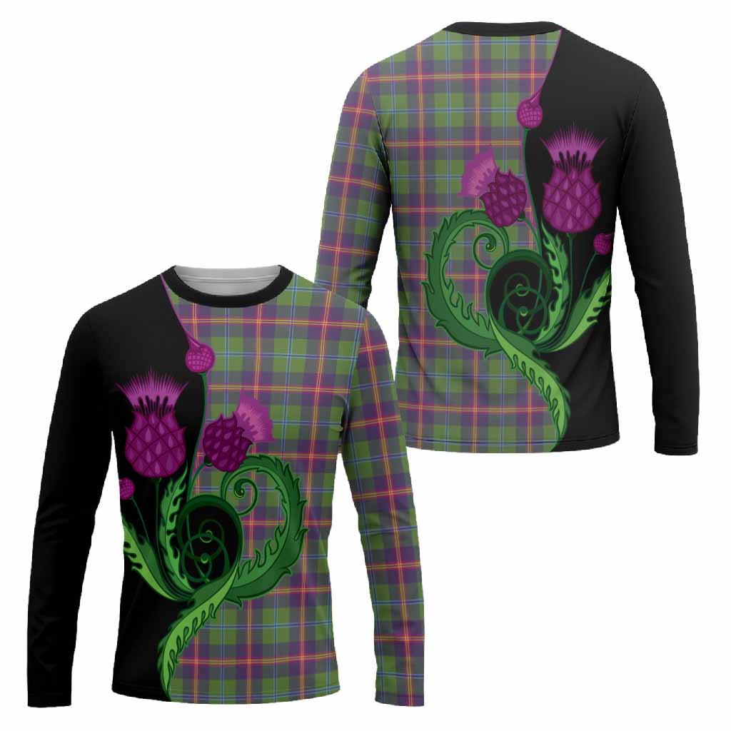 Young Tartan Long Sleeve T-Shirt Traditional Scottish Thistle