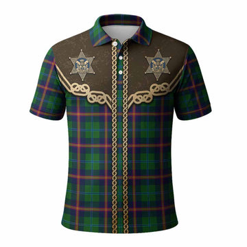 Young Tartan Polo Shirt Bigfoot Riding The Kelpie Monster