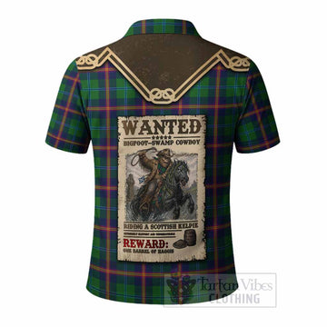 Young Tartan Polo Shirt Bigfoot Riding The Kelpie Monster