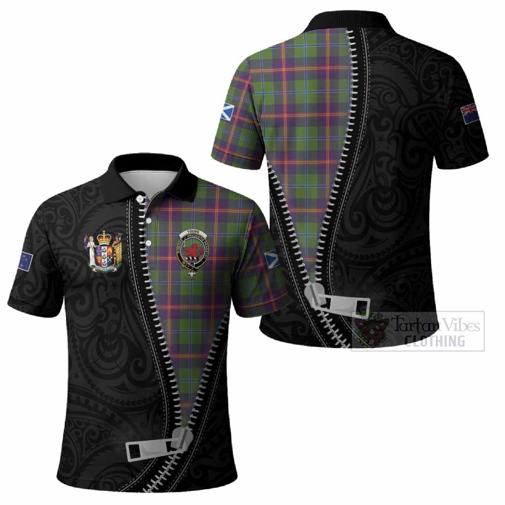 Young Tartan Polo Shirt New Zealand Pattern Unique Zipper Stylized