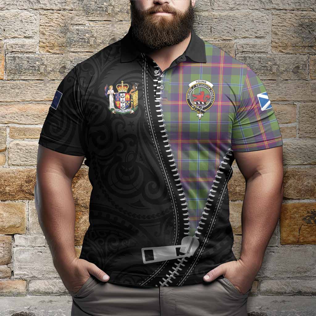 Young Tartan Polo Shirt New Zealand Pattern Unique Zipper Stylized