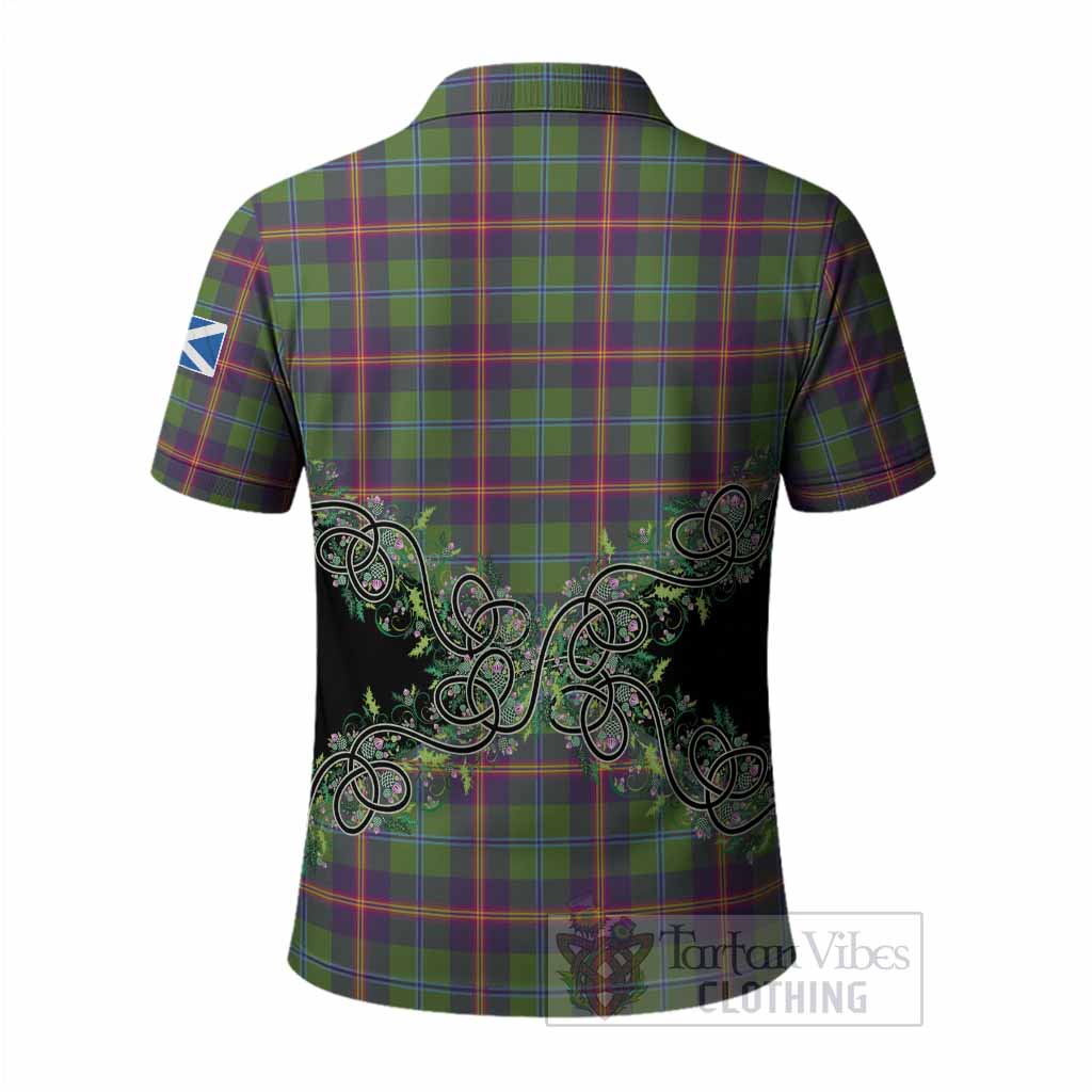 Young Tartan Polo Shirt Thistle Scottish Spirit
