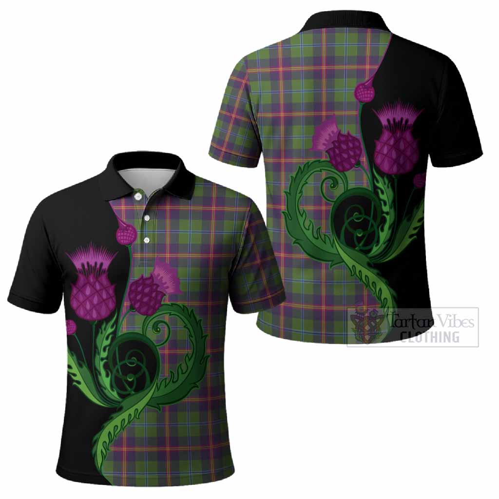 Young Tartan Polo Shirt Traditional Scottish Thistle