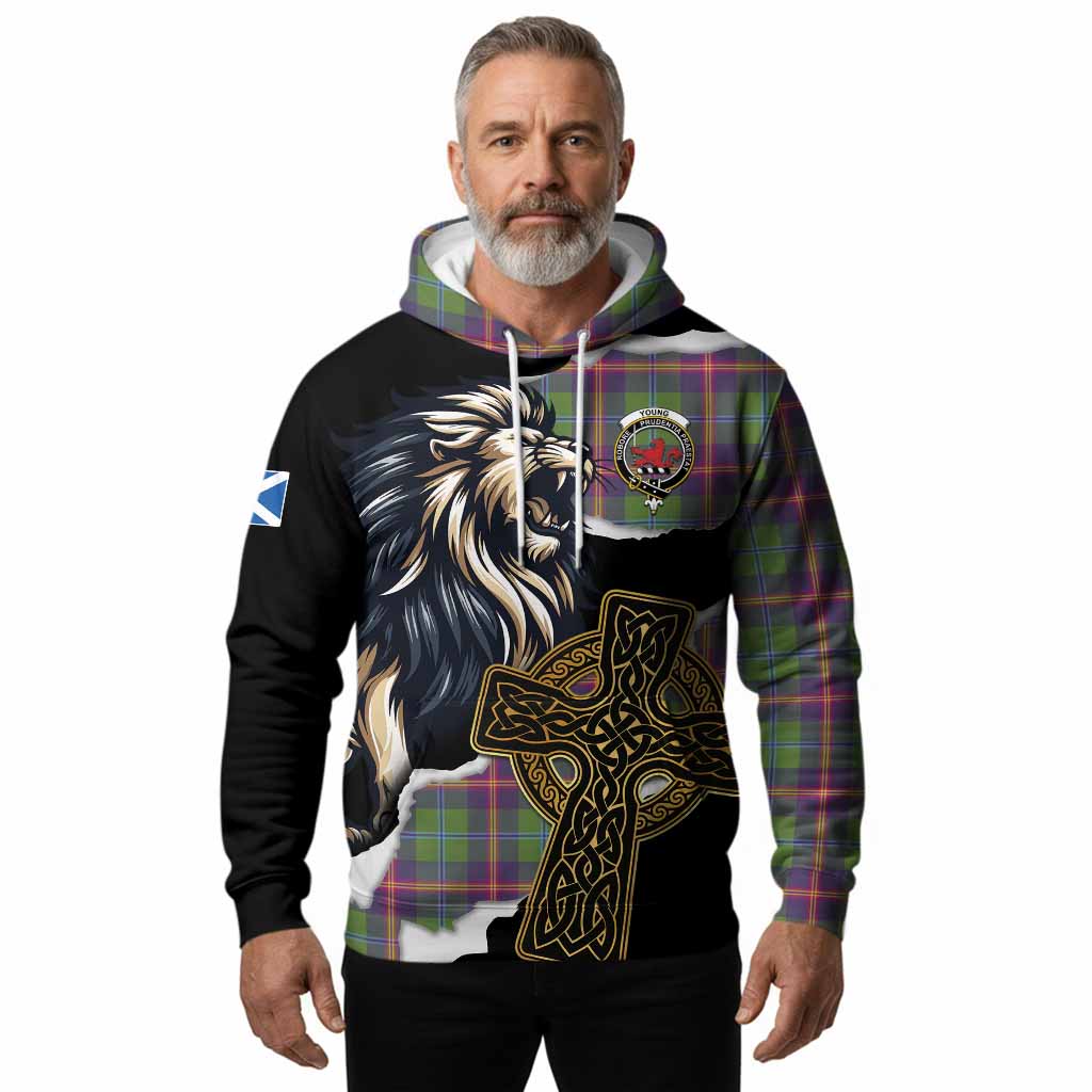 Young Tartan Scottish Hoodie Lion Celtic Heritage