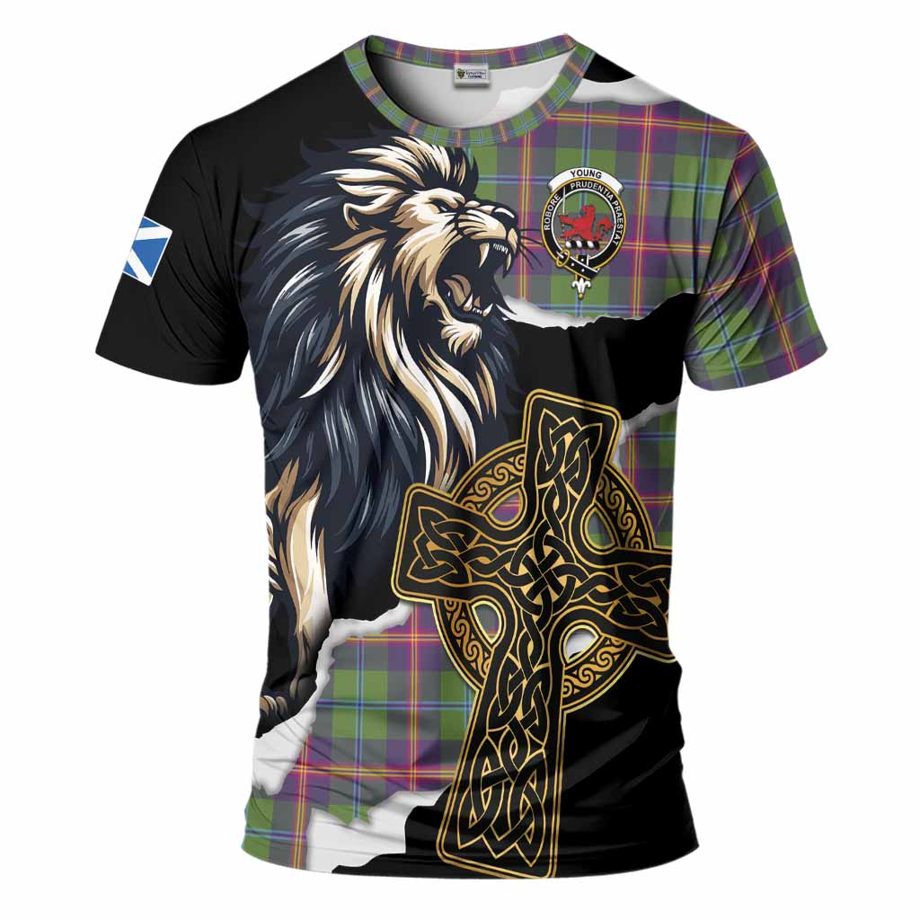 Young Tartan Scottish T-Shirt Lion Celtic Heritage