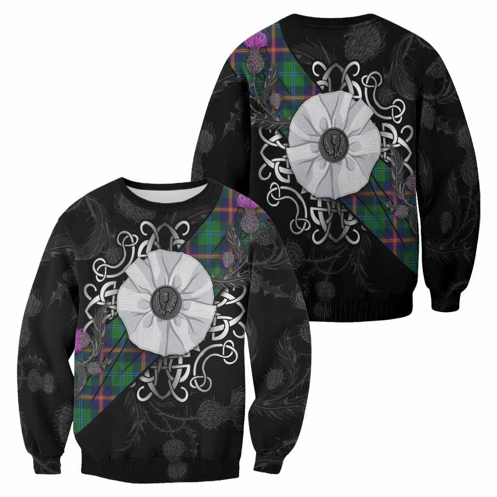 Young Tartan Sweatshirt Jacobite White Rose - Tartan Vibes Clothing