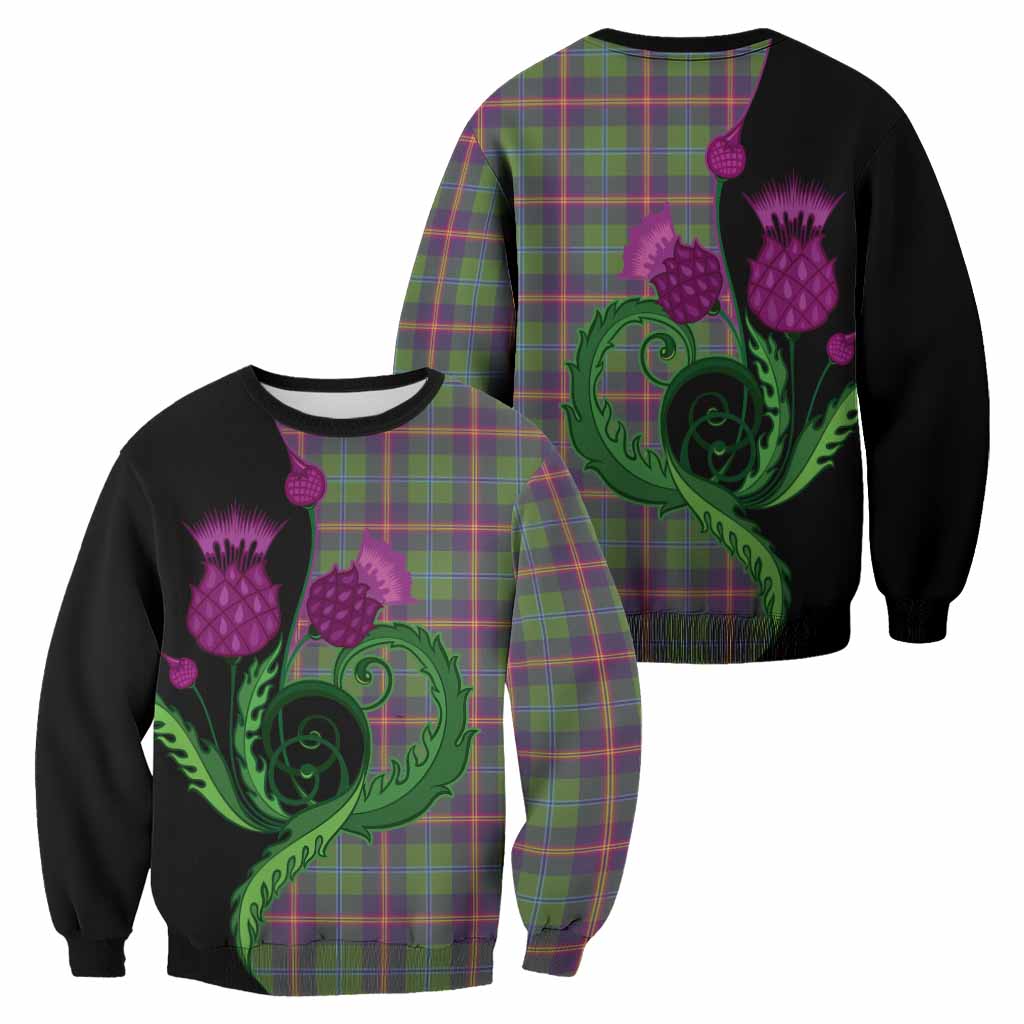 Young Tartan Sweatshirt Traditional Scottish Thistle