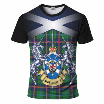 Young Tartan T-Shirt Alba Gu Brath Unicorn Crest