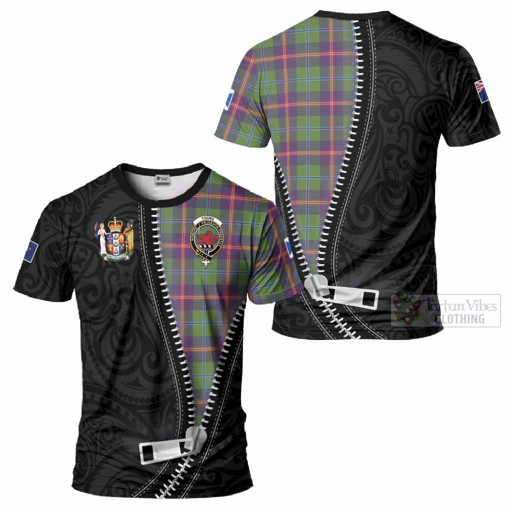 Young Tartan T-Shirt New Zealand Pattern Unique Zipper Stylized