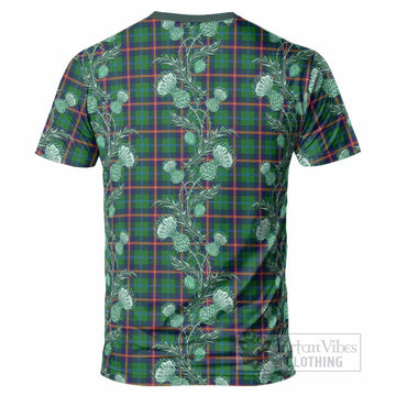 Young Tartan T-Shirt Seamless Scottish Thistle Flowers