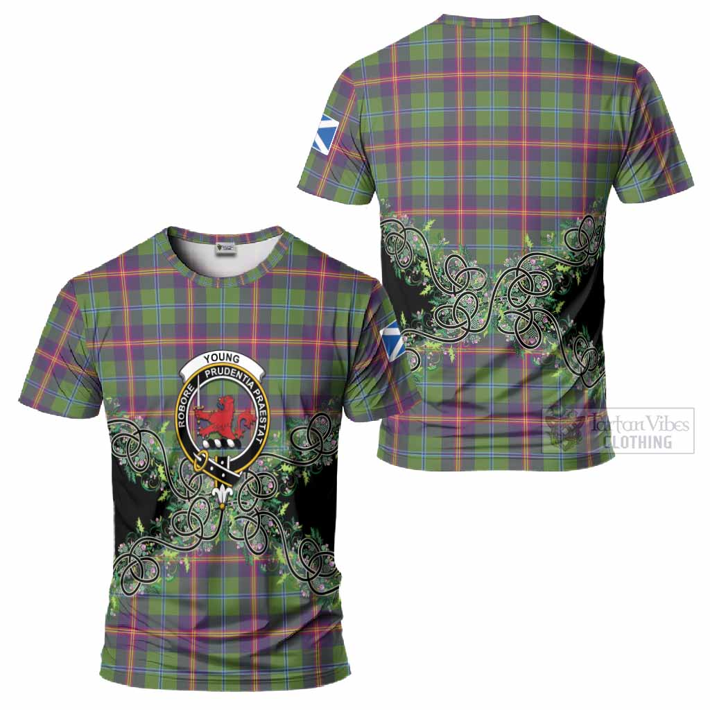 Young Tartan T-Shirt Thistle Scottish Spirit
