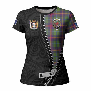 Young Tartan Women T shirt New Zealand Pattern Unique Zipper Stylized