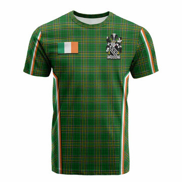 Younge Irish Clan Coat of Arm Tartan Cotton T-shirt Flag Style