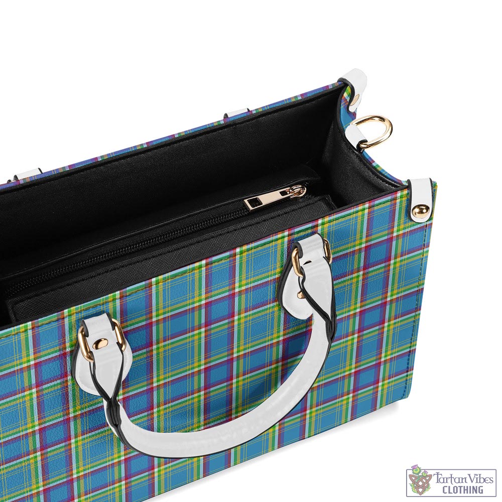 Tartan Vibes Clothing Yukon Territory Canada Tartan Luxury Leather Handbags