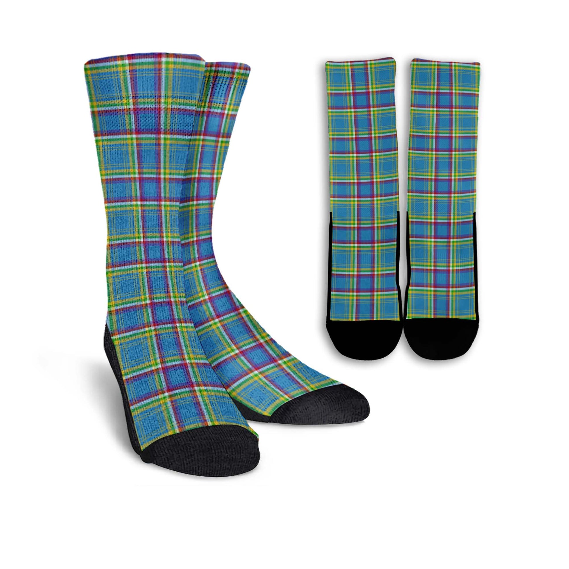 Yukon Territory Canada Tartan Crew Socks - Tartanvibesclothing