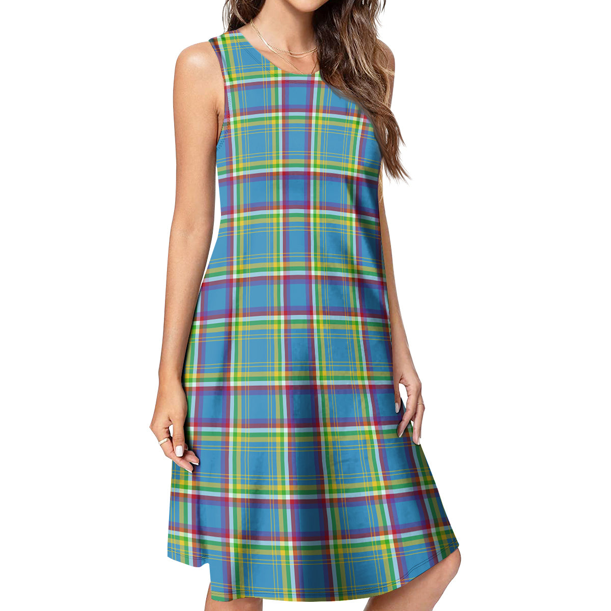 Yukon Territory Canada Tartan Womens Casual Dresses - Tartanvibesclothing