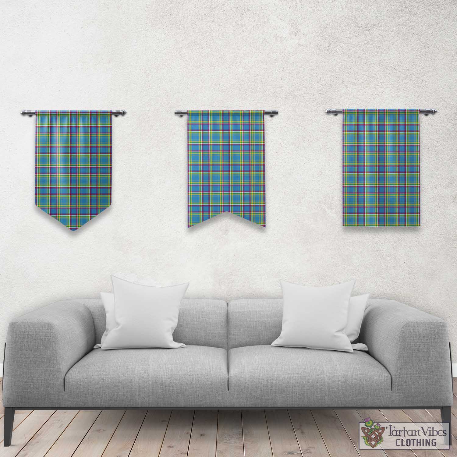 Tartan Vibes Clothing Yukon Territory Canada Tartan Gonfalon, Tartan Banner
