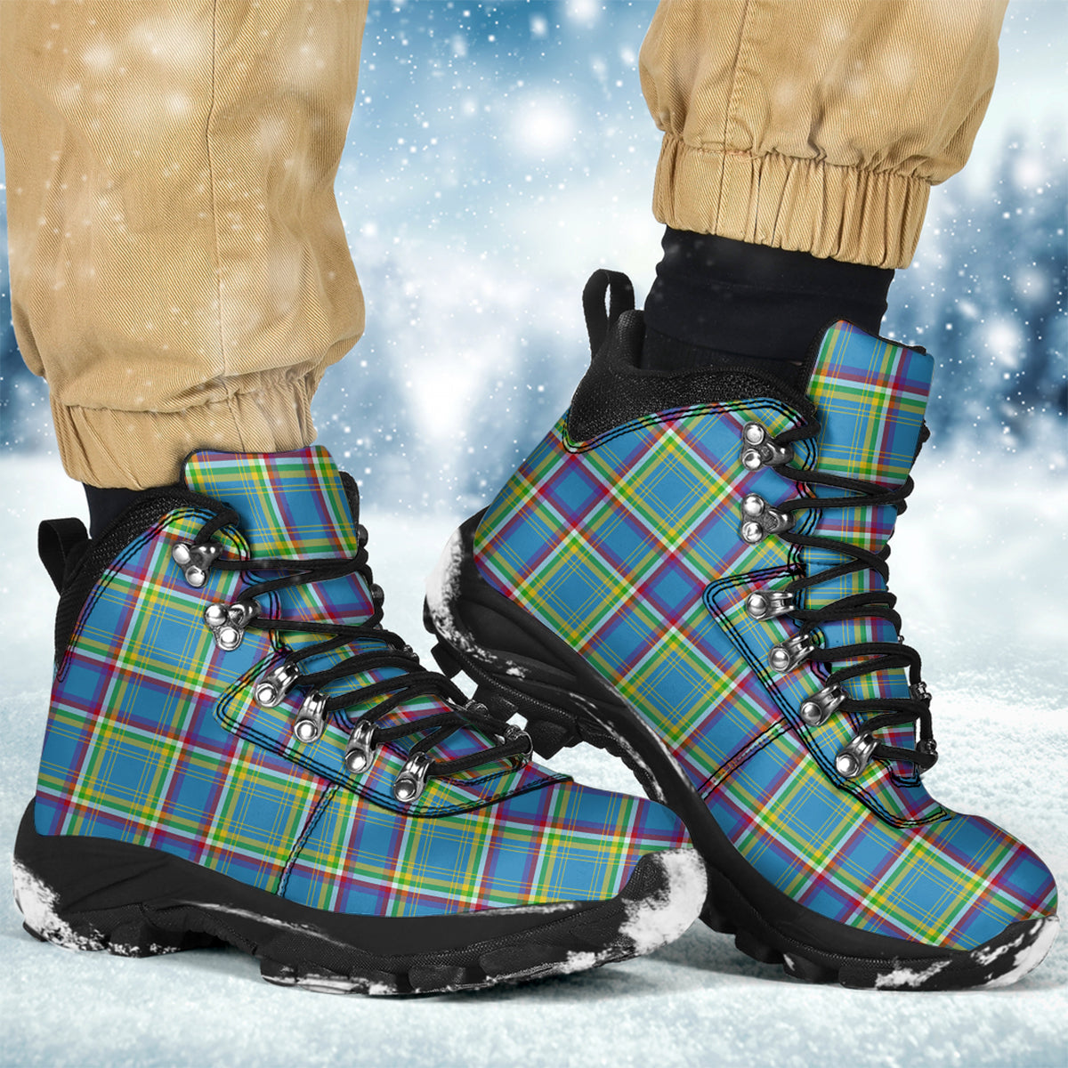 Yukon Territory Canada Tartan Alpine Boots - Tartanvibesclothing