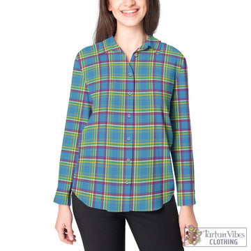 Yukon Territory Canada Tartan Women's Casual Shirt