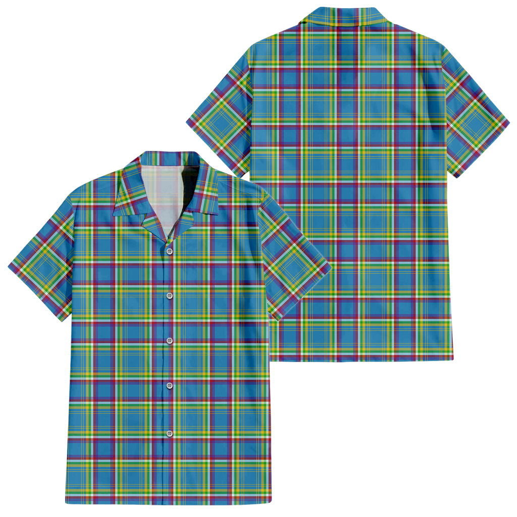 yukon-territory-canada-tartan-short-sleeve-button-down-shirt