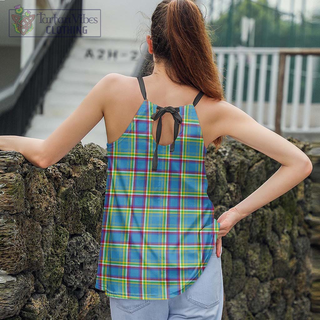 Yukon Territory Canada Tartan Loose Halter Neck Camisole - Tartan Vibes Clothing