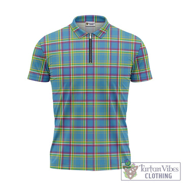 Yukon Territory Canada Tartan Zipper Polo Shirt