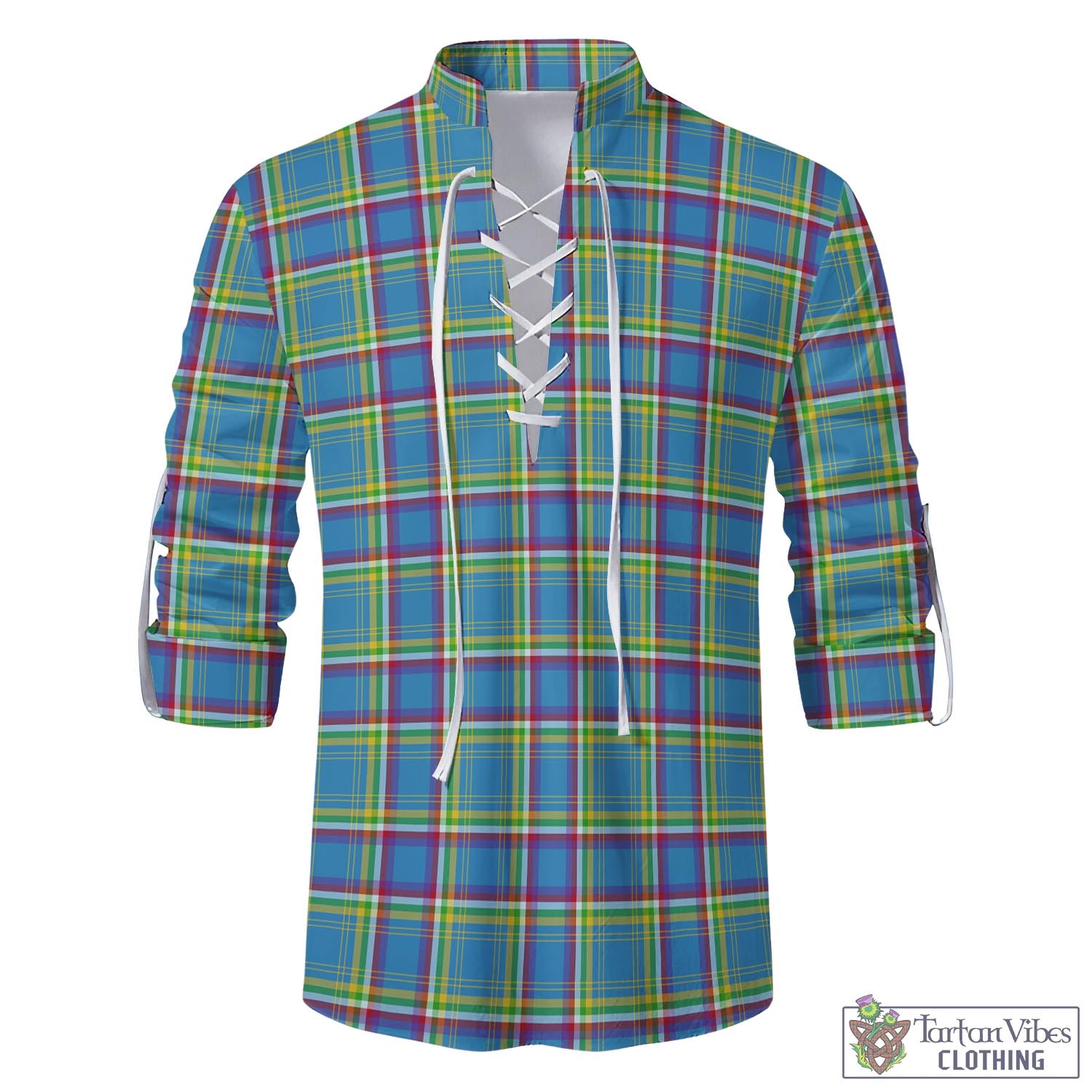 Yukon Territory Canada Tartan Men's Scottish Traditional Jacobite Ghillie Kilt Shirt - Tartan Vibes Clothing