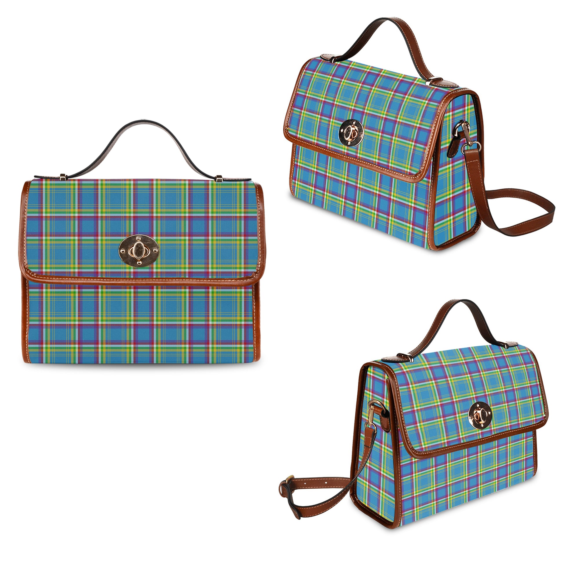 yukon-territory-canada-tartan-leather-strap-waterproof-canvas-bag