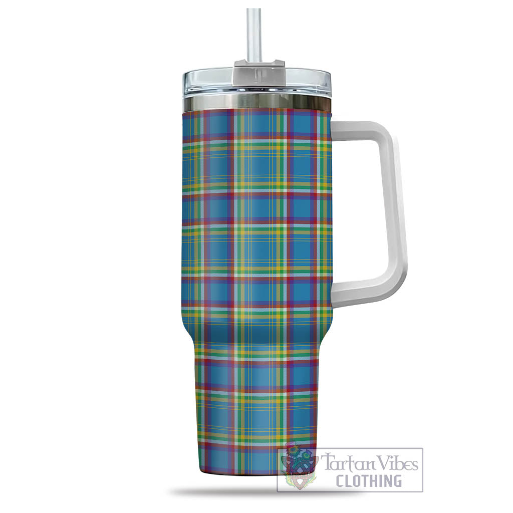 Tartan Vibes Clothing Yukon Territory Canada Tartan Tumbler with Handle