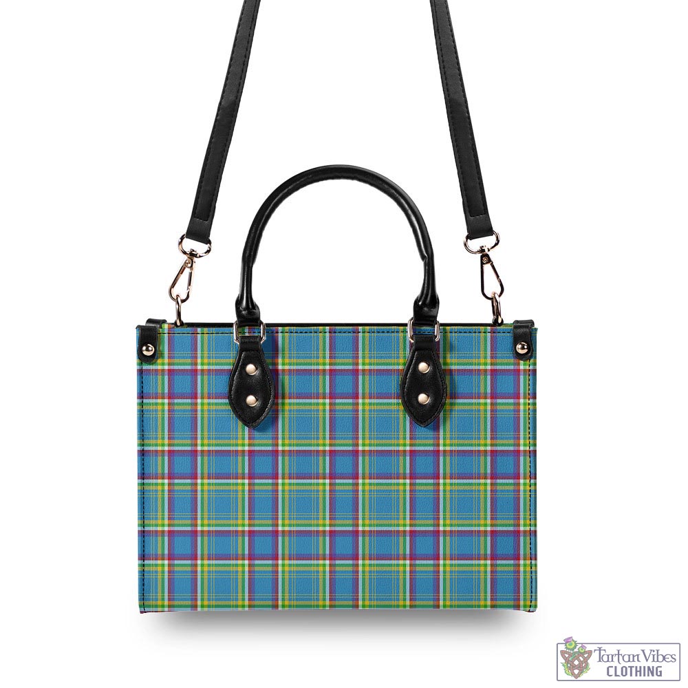 Tartan Vibes Clothing Yukon Territory Canada Tartan Luxury Leather Handbags